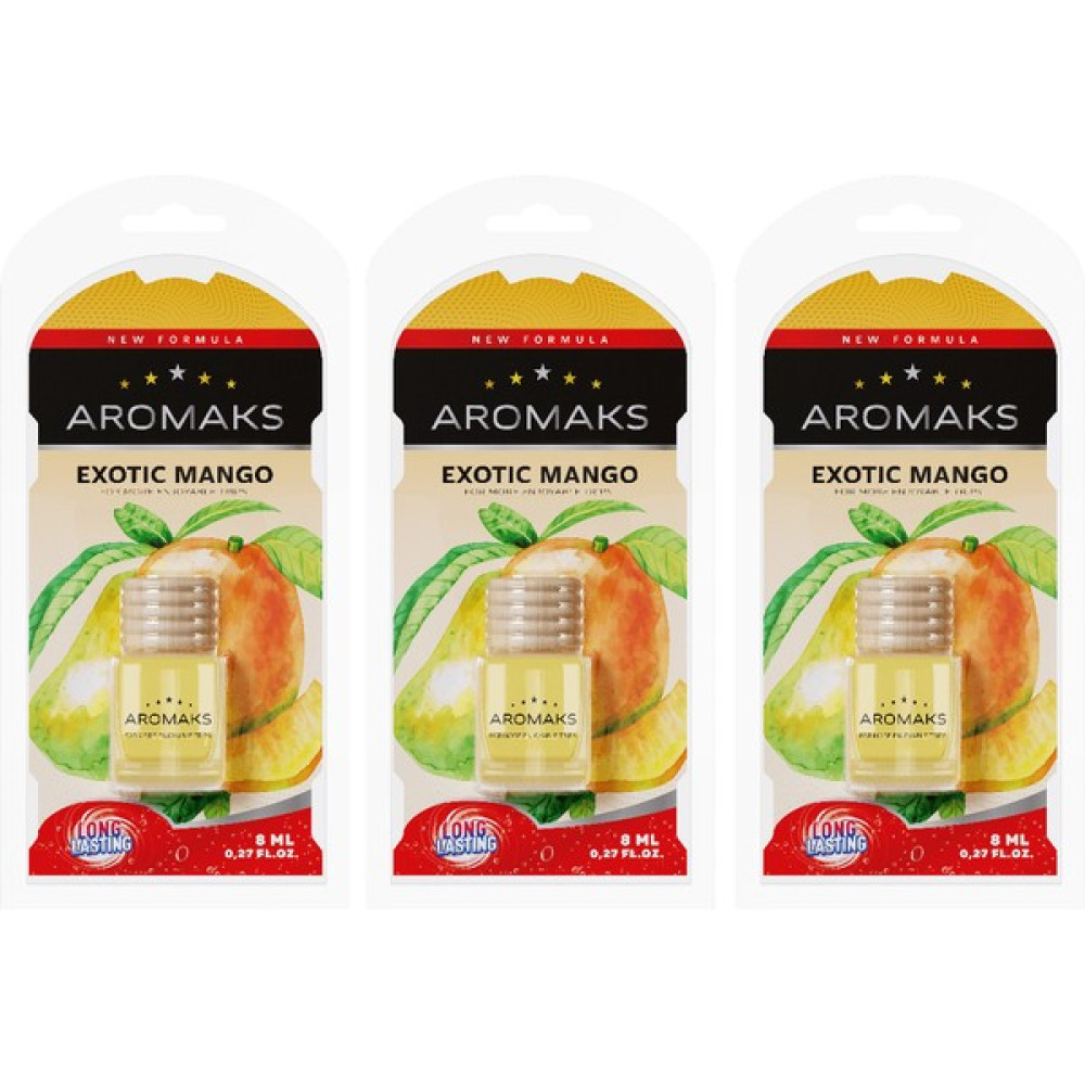 Aromaks 8 ml 3 Adet Ekzotik Mango Kokusu - Araba Kokusu, Oto Kokusu Oto Kokuları Fiyatı