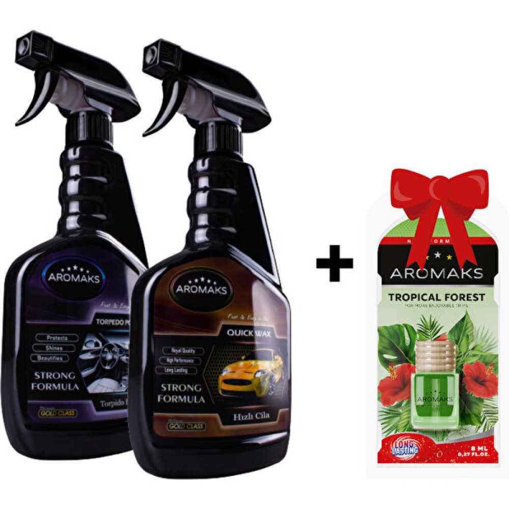 Aromaks Hızlı Cila 500 ml + Torpido Parlatıcı 500 ml +Hediye Oto Bakım & Temizlik Ürünleri Fiyatı