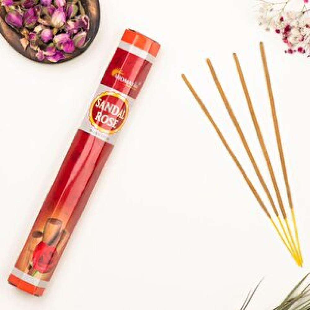 Aromatika Sandal ve Gül Aromalı Doğal Premium Çubuk Tütsü Oda Kokusu Fiyatı