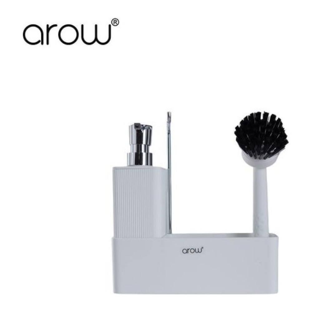 Arow Lotus Akrilik Fırçalı Sıvı Sabunluk Seti - Beyaz Sabunluk Fiyatı