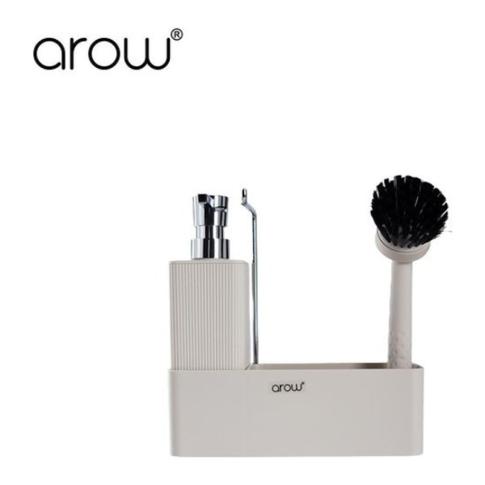 Arow Lotus Mutfak Fırçalı Sıvı Sabunluk Seti - Krem Sabunluk Fiyatı