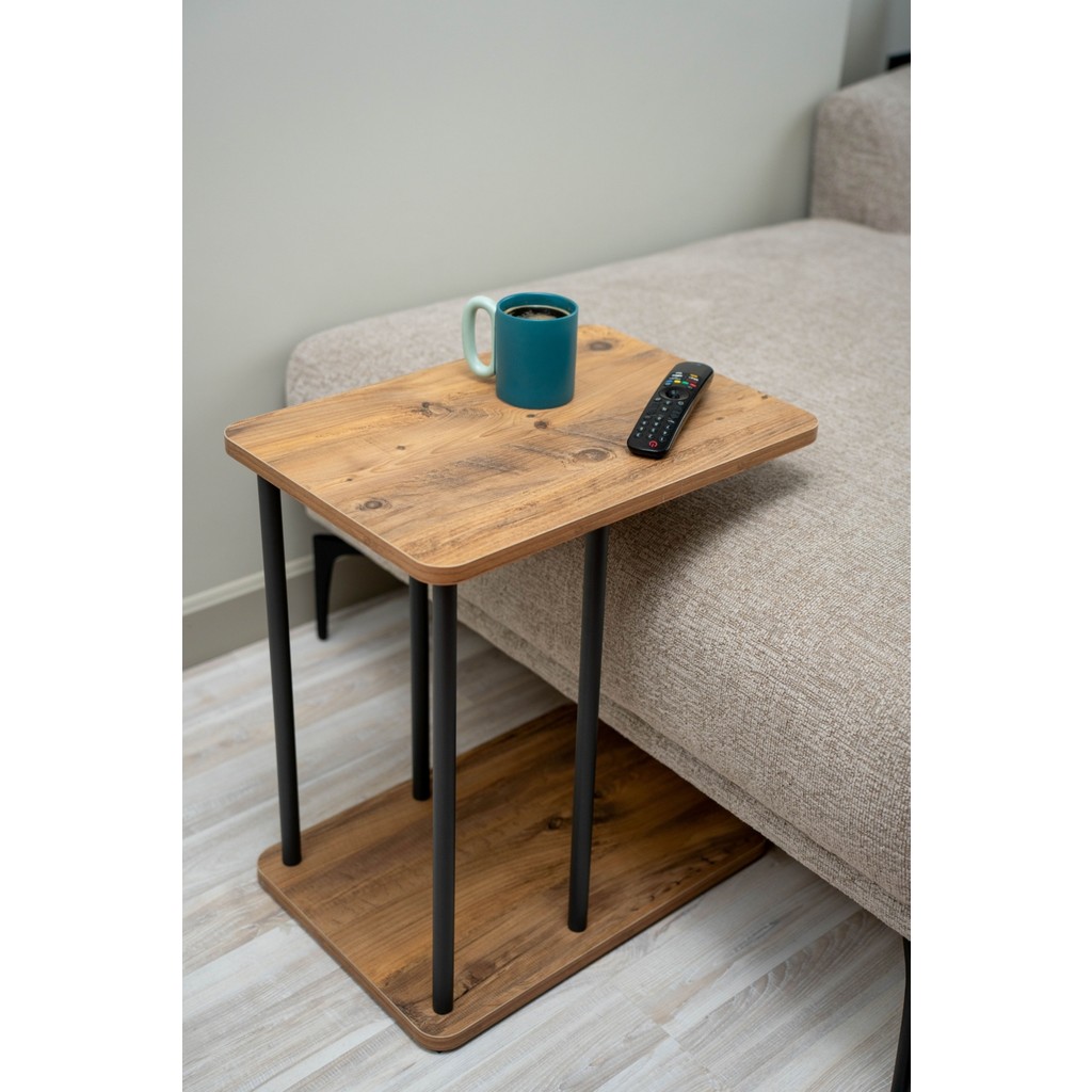 Arpelia Elegant Sehpa 35X50X55 cm - Atlantik Çam - Antrasit Diğer Fiyatı
