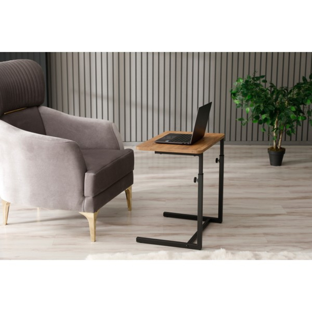 Arpelia Laptop Sehpası Yükseklik Ayarlı 60X40X50/50-75 cm - Antrasit Yan Sehpa Fiyatı