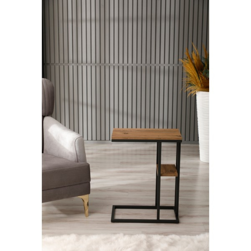 Arpelia Metal Demonte Sehpa 52X32X67 cm C Orta Raflı - Antrasit Yan Sehpa Fiyatı