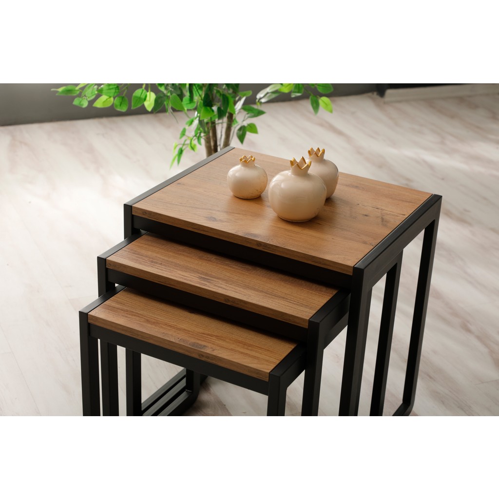 Arpelia Üçlü Zigon Sehpa 50X40X52/45X40X46/40X40X40 Yan Sehpa Fiyatı
