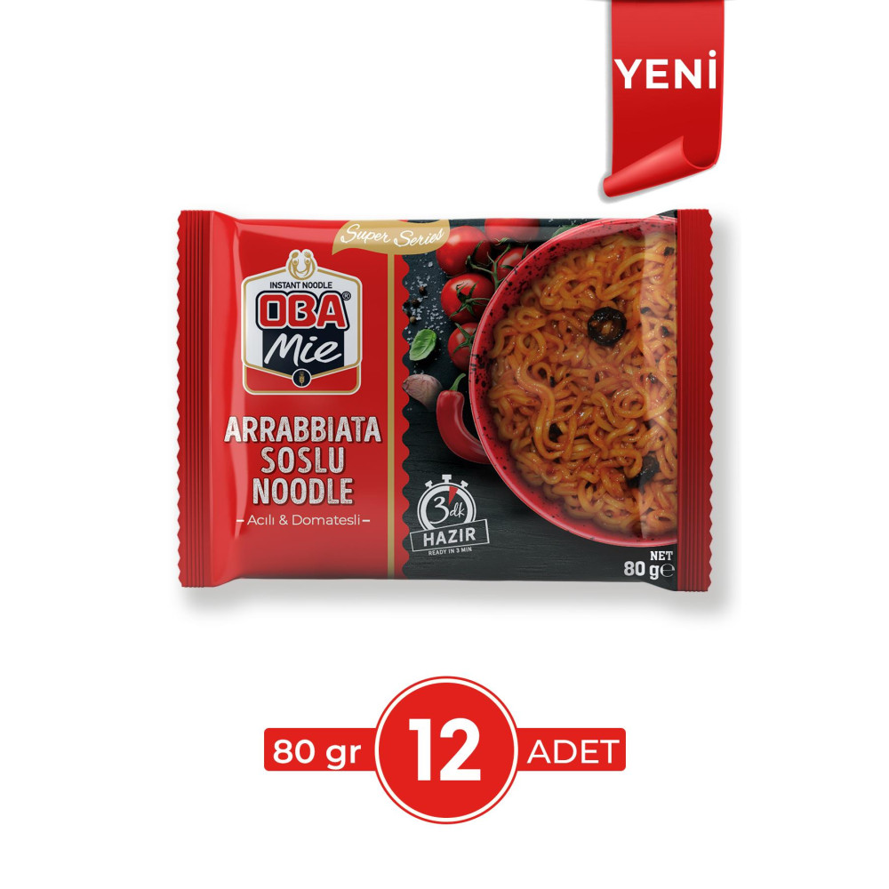 Arrabbiata Soslu Noodle 80 Gr 12'li Paket Diğer Fiyatı