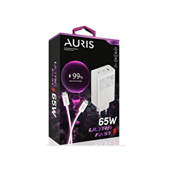ARS-CH65 65 Watt USB To Type C Saliseli Ultra Fast Hızlı Şarj Aleti Seti - Beyaz Bilgisayar Çevirici ve Adaptörü Fiyatı