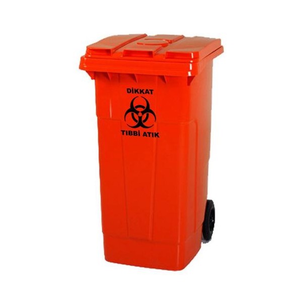 Arslan Plastik Tıbbi Atık Çöp Konteyneri 120 Lt- Kırmızı Diğer Fiyatı