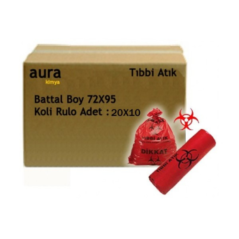 Arslan Plastik Tıbbi Atık Çöp Torbası 75*90 Battal - 100 Adet - 75 x 90 cm Oto Boyaları Fiyatı