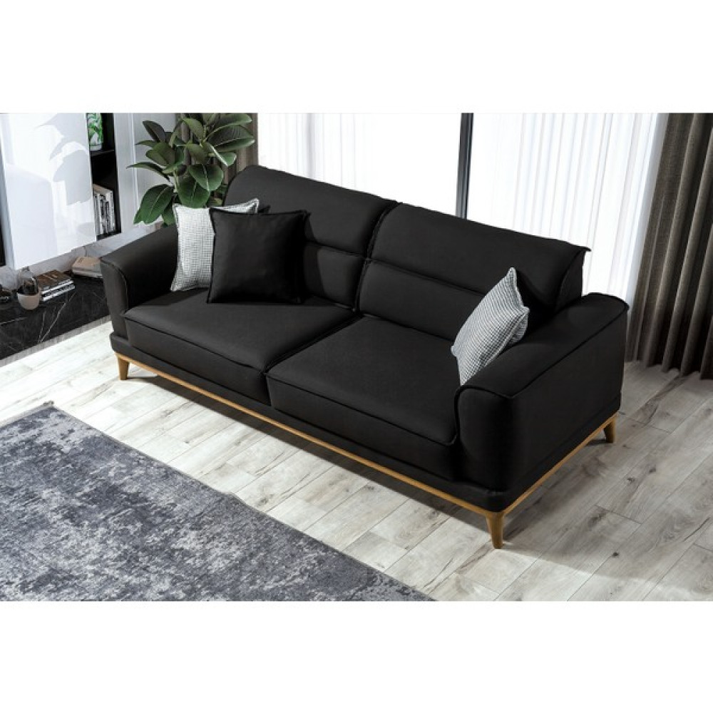 Arsline Desing Keten Kumaşlı Gürgen Yatak Olabilen Soft Süngerli Rahat Oturuma Sahip Siyah Relax Kanepe Kanepe & Çekyat Fiyatı