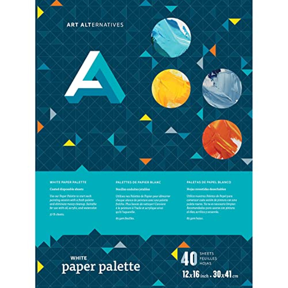 Art Alternatives White Paper Palette Pad, 12 in x 16 in