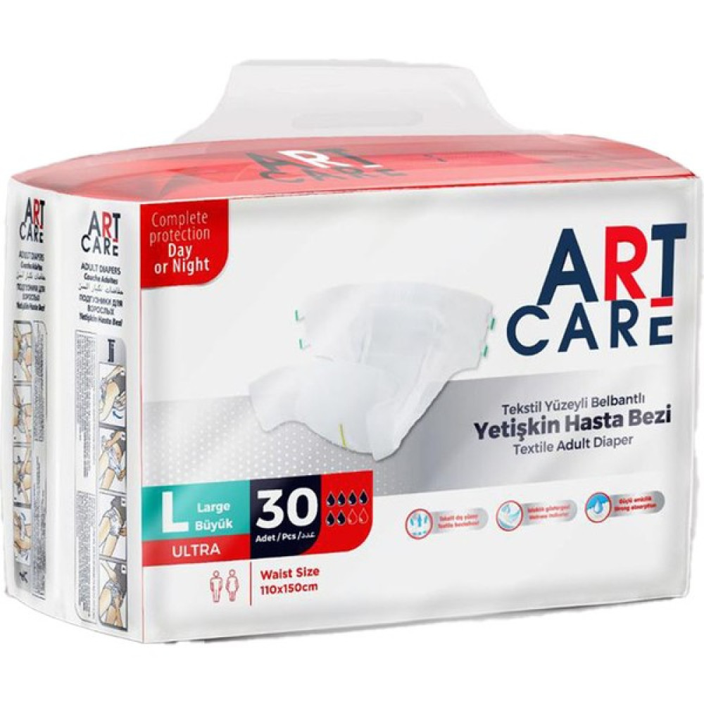 Art Care Large Belbantlı Yetişkin Hasta Bezi 30'lu - L - Beyaz Hasta Bezleri ve Temizliği Fiyatı