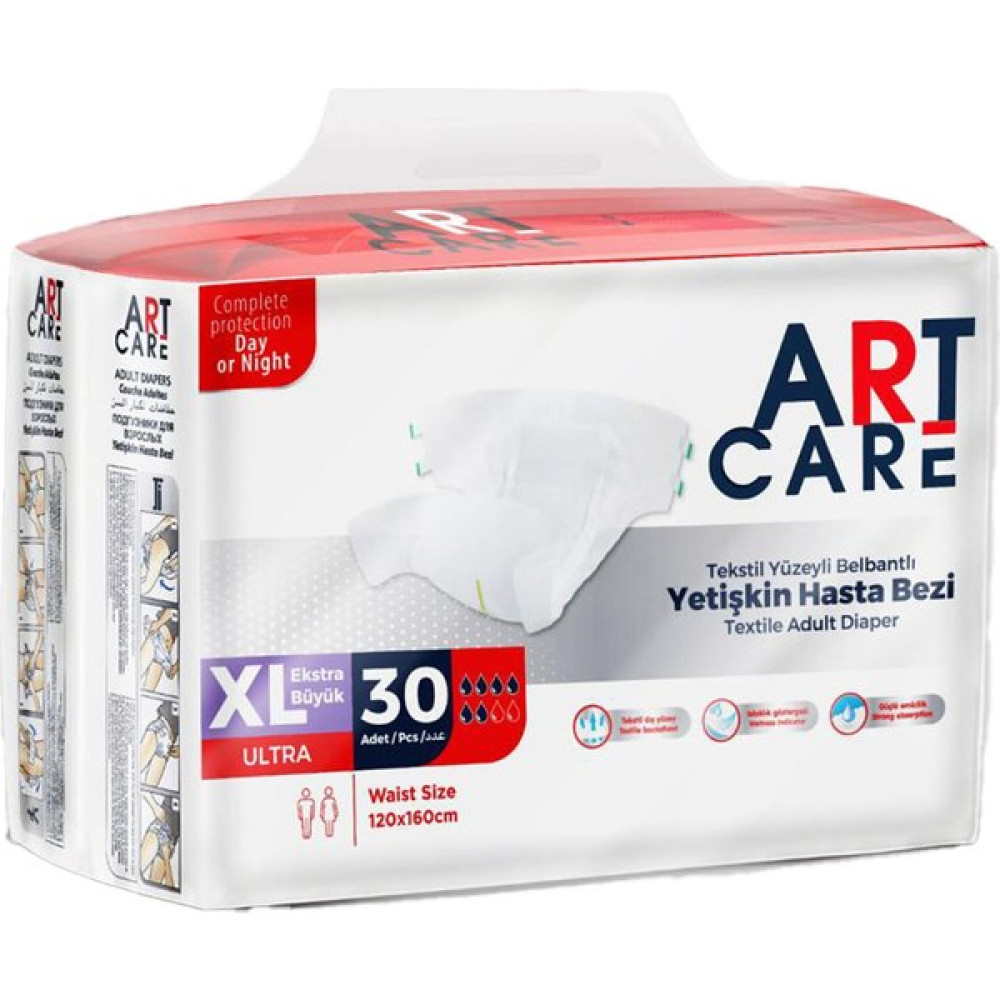 Art Care Xlarge Belbantlı Yetişkin Hasta Bezi 30'lu - XL - Beyaz Hasta Bezleri ve Temizliği Fiyatı