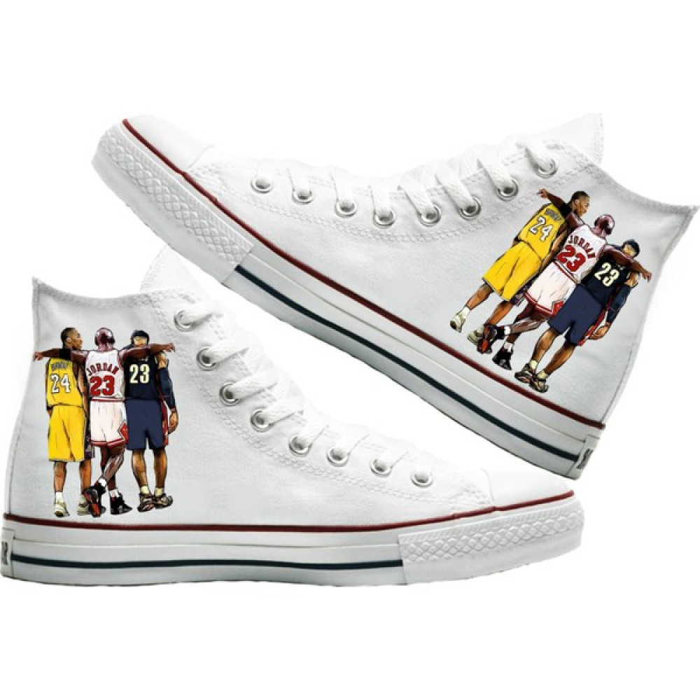 Art Fashion Big 3 Kobe Jordan James Unisex Canvas Ayakkabı Kadın Günlük Ayakkabıları Fiyatı