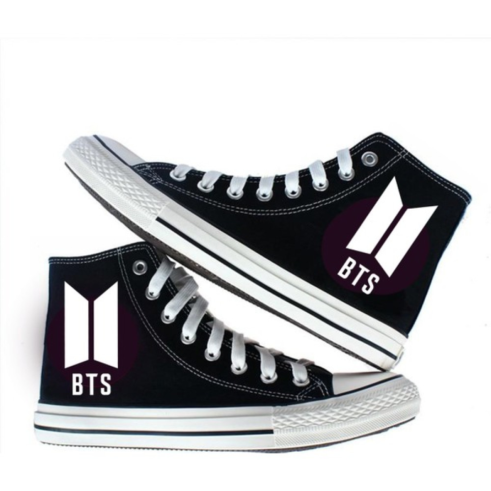 Art Fashion Bts Baskılı Unisex Canvas Ayakkabı Kadın Günlük Ayakkabıları Fiyatı
