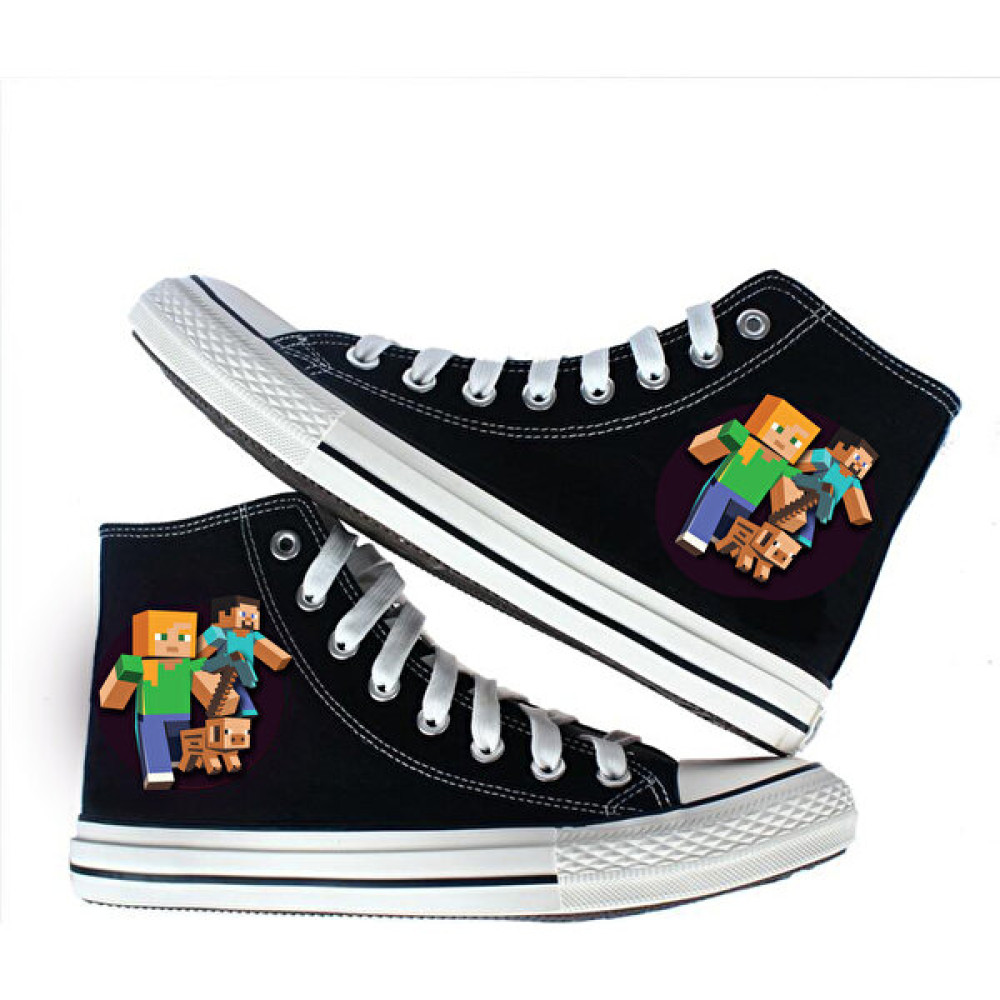 Art Fashion Minecraft Unisex Canvas Ayakkabı Kadın Günlük Ayakkabıları Fiyatı