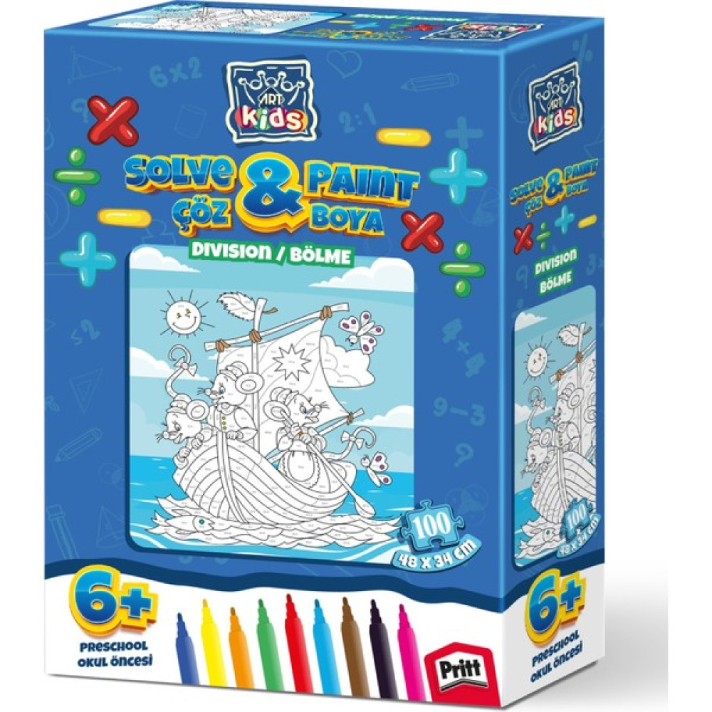 Art Kids Kesman Kitap Eğlenceli Çöz-Boya 100 Parça Puzzle/yapboz Seti (Bölme Işlemi) Oto Boyaları Fiyatı