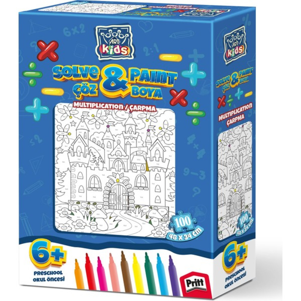 Art Kids Kesman Kitap Eğlenceli Çöz-Boya 100 Parça Puzzle/yapboz Seti (Çarpma Işlemi) Eğitici Oyuncak Fiyatı