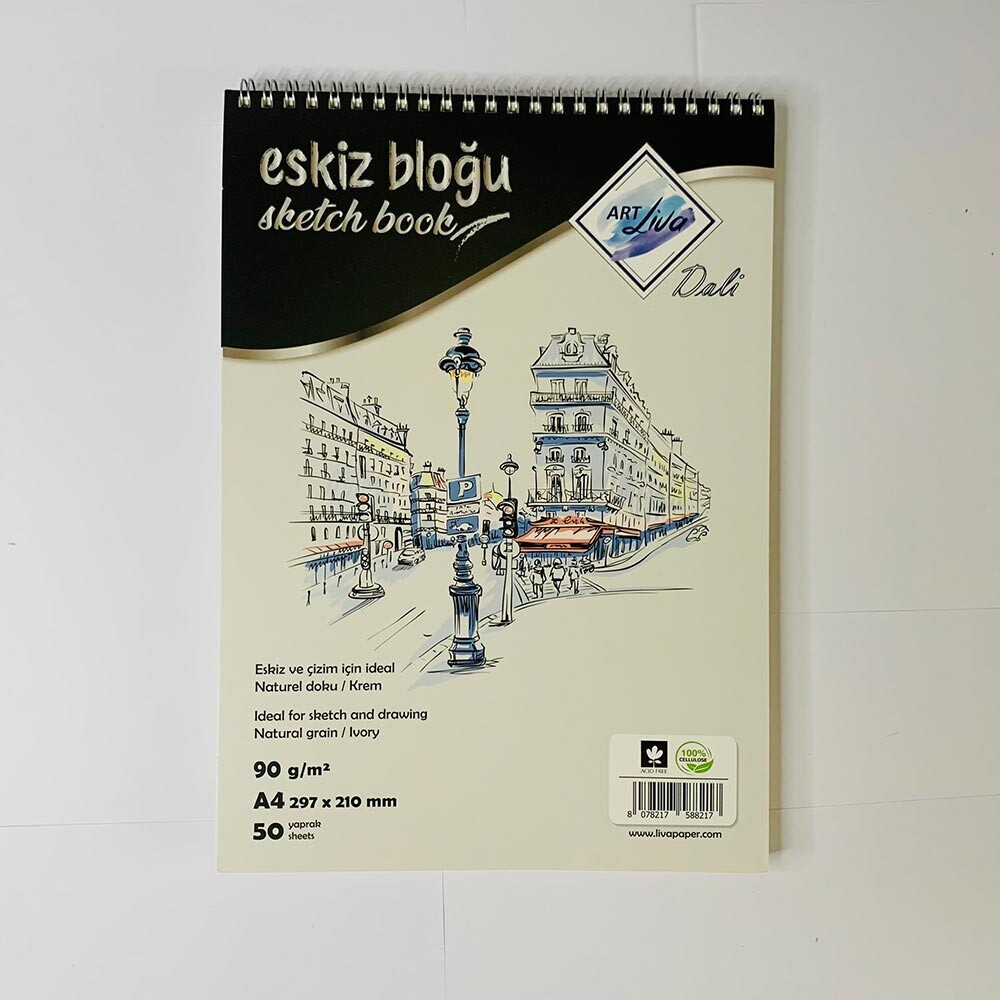 Art Liva A4 Dali Eskiz Ve Çizim Defteri 90 g Resim Defteri Fiyatı