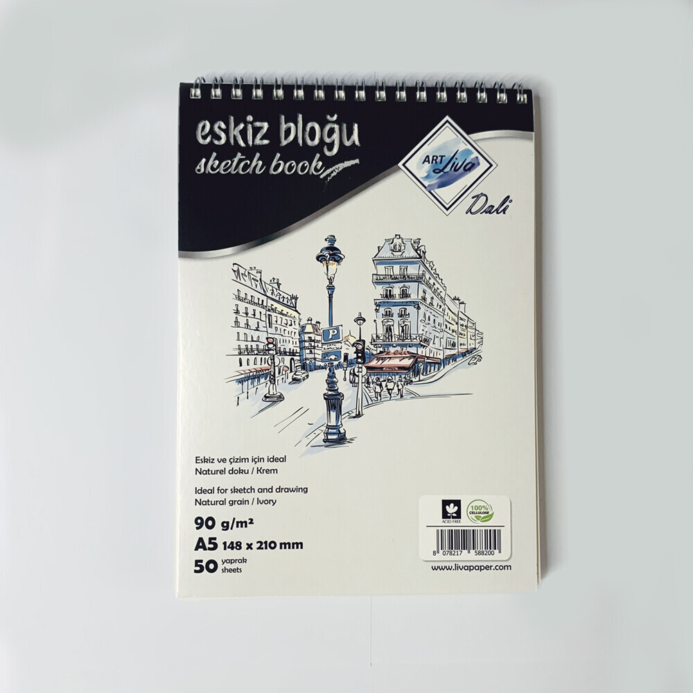 Art Liva A5 Dali Eskiz Ve Çizim Defteri 90 g Resim Defteri Fiyatı