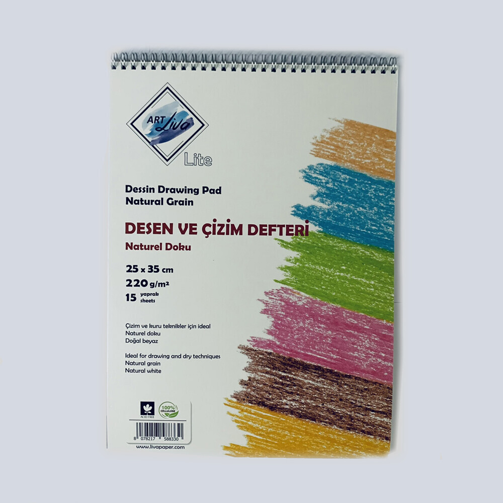 Art Liva Lite Desen Ve Çizim Defteri 25x35 cm 220 g Resim Defteri Fiyatı