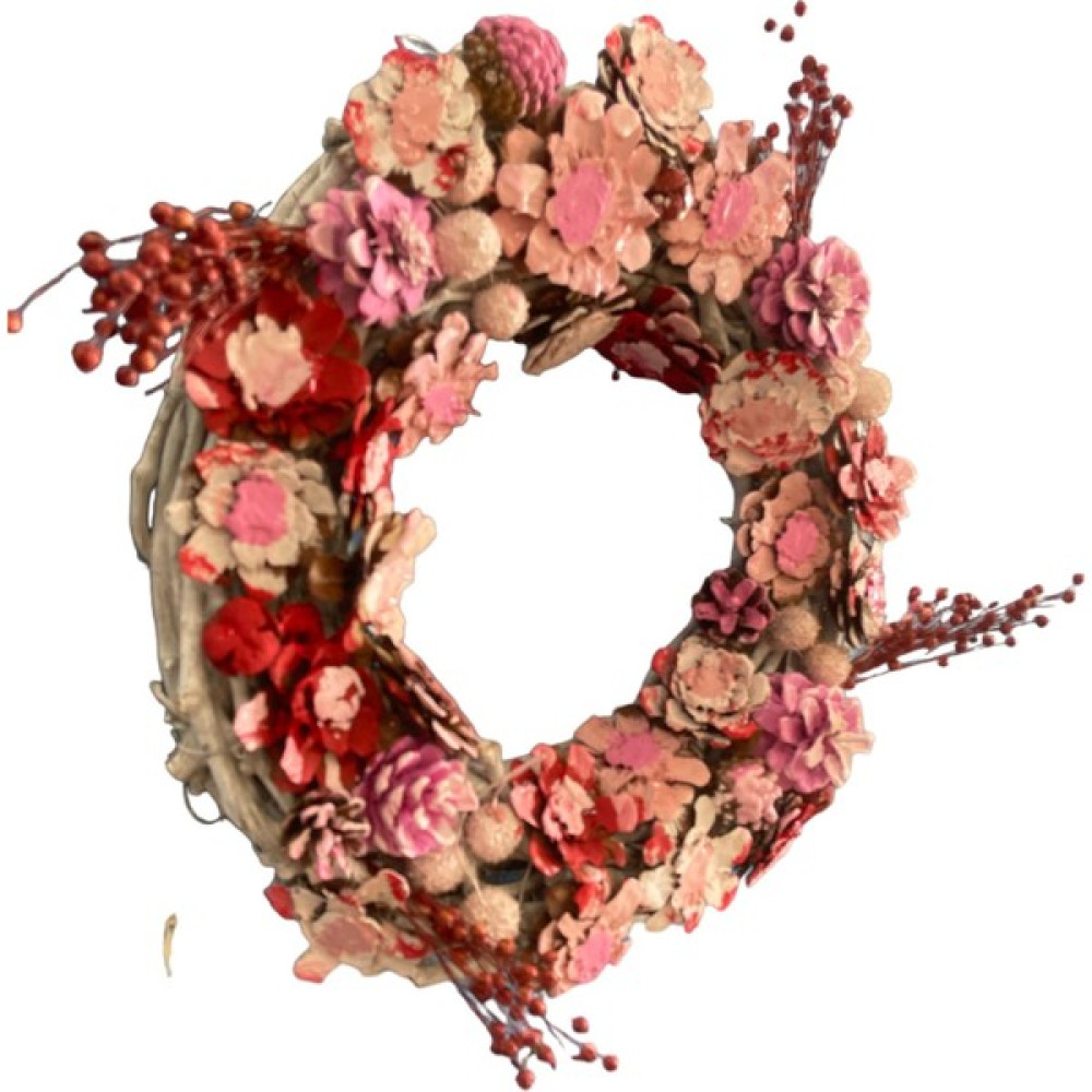 ART PINE Duvar Süsü Kapı Süsü Pink Doğal Üzüm Asma Çelenk Elyapımı Handmade Ev Dekorasyon Homedeco Hediyelik Ev & Dekorasyon Aksesuarları Fiyatı