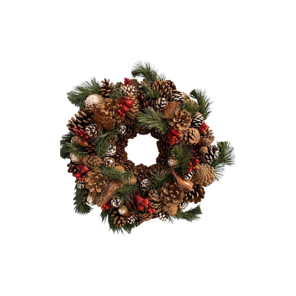 Art Pine Natural Yılbaşı Süsü Kapı Duvar Doğal Çelenk Hobi Yeni Yıl Parti Eğlence Hediyelik 40cm Yaş Günü & Parti Fiyatı