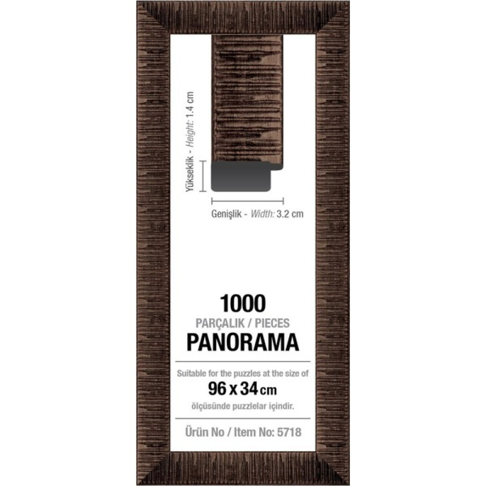 Art Puzzle 1000' Lik Panorama Kahverengi 96 x 34 cm (30 Mm) Puzzle Çerçevesi Puzzle & Aksesuarları Fiyatı