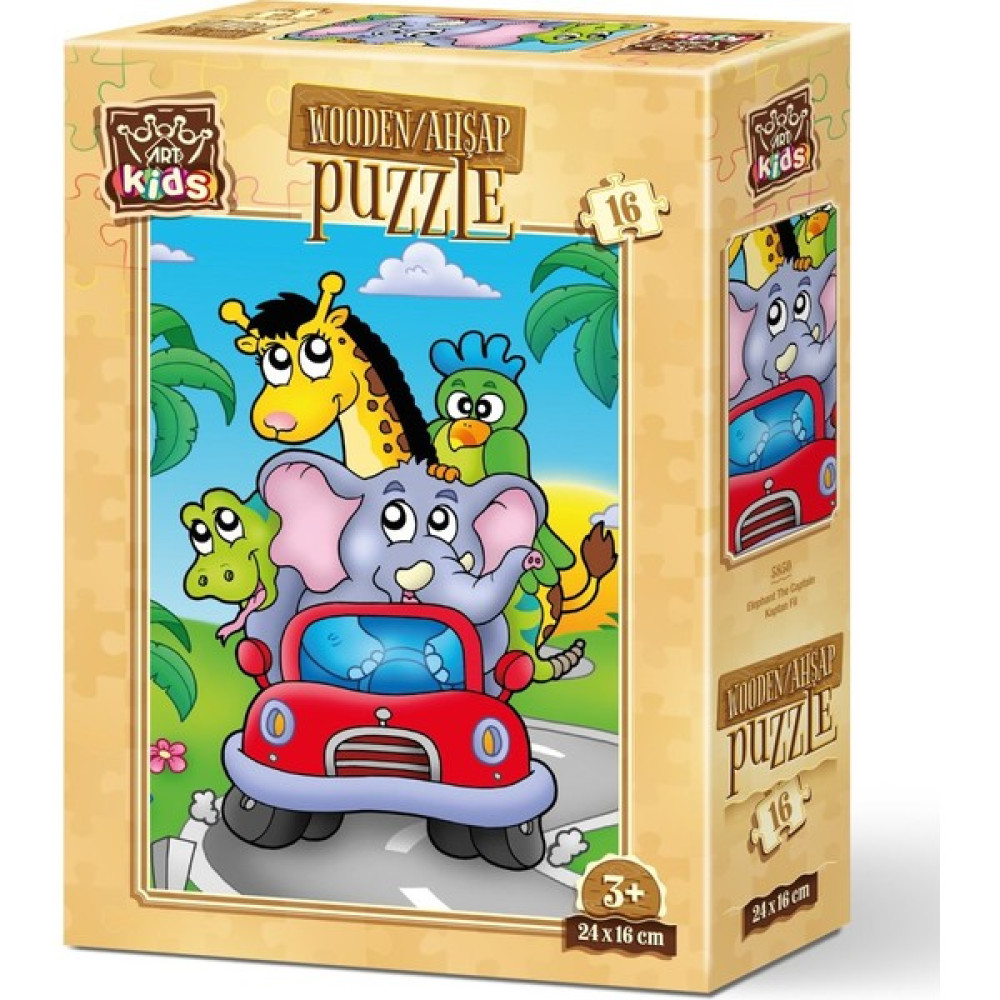 Art Puzzle Art Kids Kaptan Fil 16 Parça Ahşap Puzzle - 1 Puzzle & Aksesuarları Fiyatı