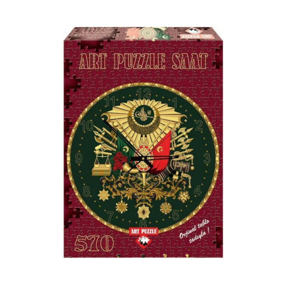 Art Puzzle Saatli  Yaldızlı Osmanlı Arması (570 Parça) - Standart Puzzle & Aksesuarları Fiyatı