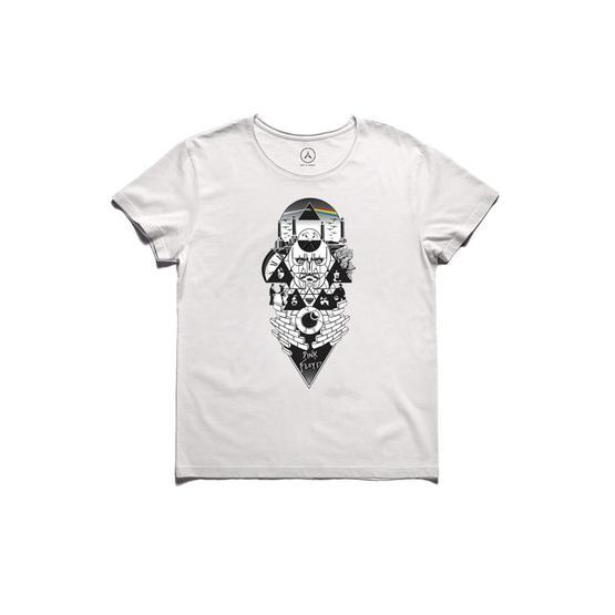 Art T-shirt ART018253WW Beyaz Evolution Of Pink Floyd Kadın T-shirt
