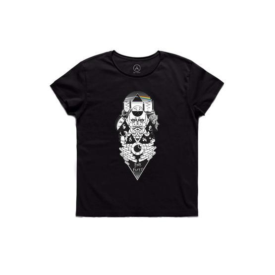 Art T-shirt ART018253WW Beyaz Evolution Of Pink Floyd Kadın T-shirt