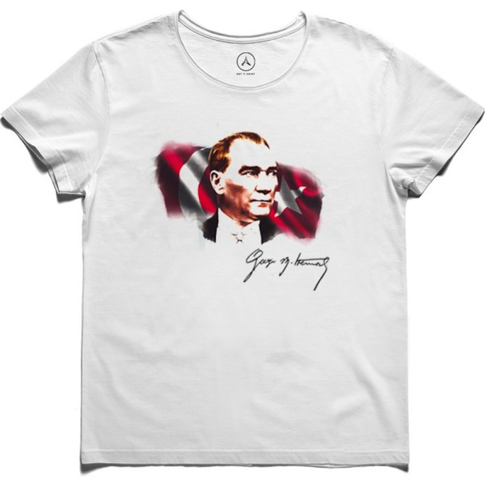 Art T-Shirt - Atatürk Türk Bayrağı Erkek Tişört Erkek T-shirt Fiyatı