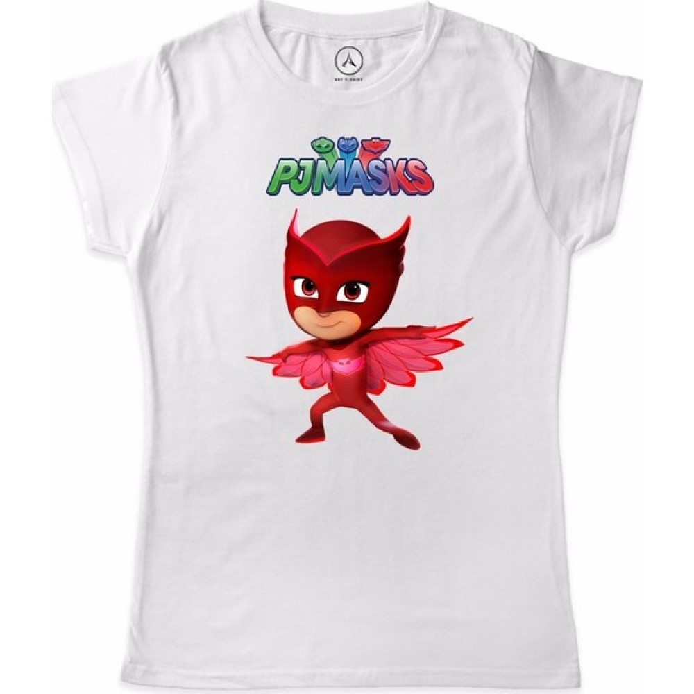 Art T-Shirt - Pijamaskeliler Baykuş Kiz Çocuk Tişört Kız Çocuk T-shirt Fiyatı