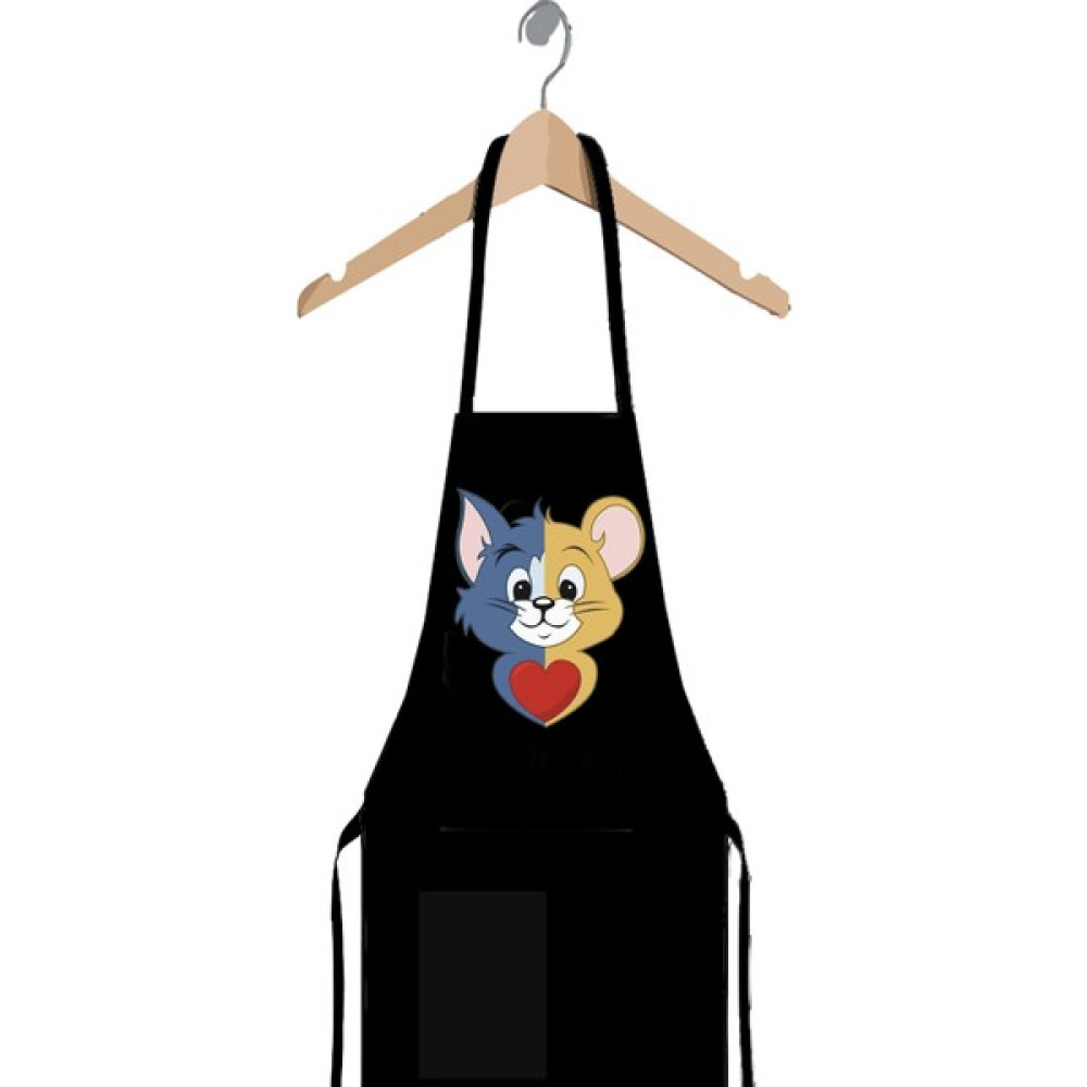 Art T-Shirt Tom Loves Jerry Çocuk Chef Mutfak Önlüğü - Standart - Siyah Mutfak Önlüğü Fiyatı