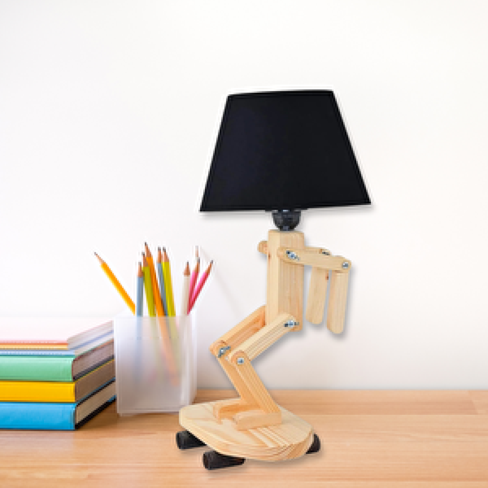 Art ve Gift Ahşap Kaykaycı Çocuk Abajur Çocuk Odası Yatak Odası Okuma Köşesi Çalışma Masası Lambası Abajur Fiyatı