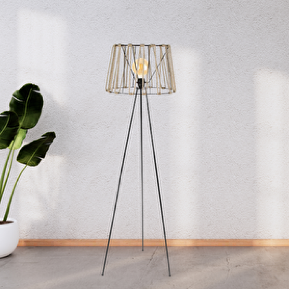 Art ve Gift Artgift Cabo Metal Üç Ayaklı Halatlı Lambader Siyah Lambader Fiyatı
