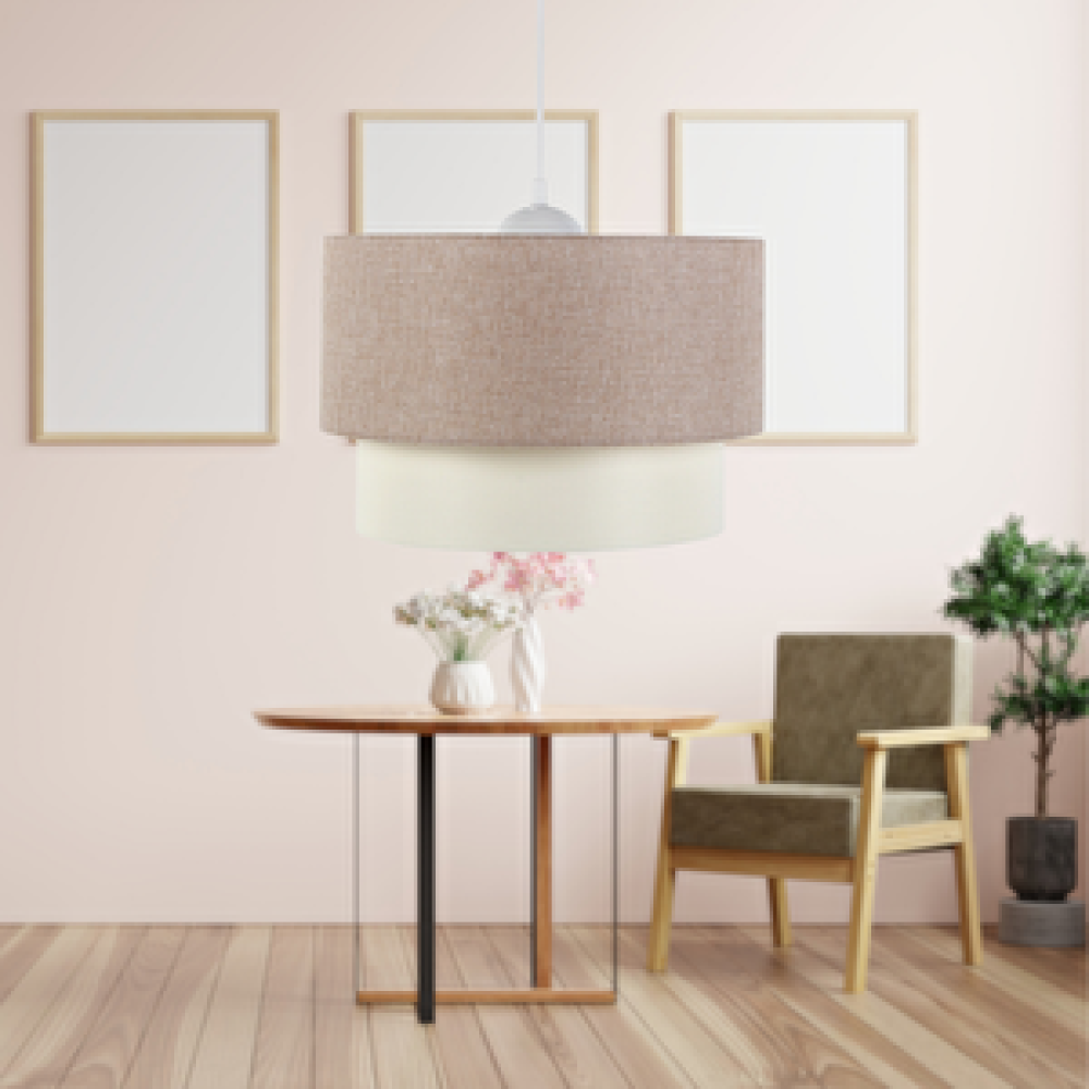 Art ve Gift Artgift Katlı Pasta Tekli Avize Açık Kahve Dokuma Yatak Odası Salon Antre Sarkıt Avize Fiyatı