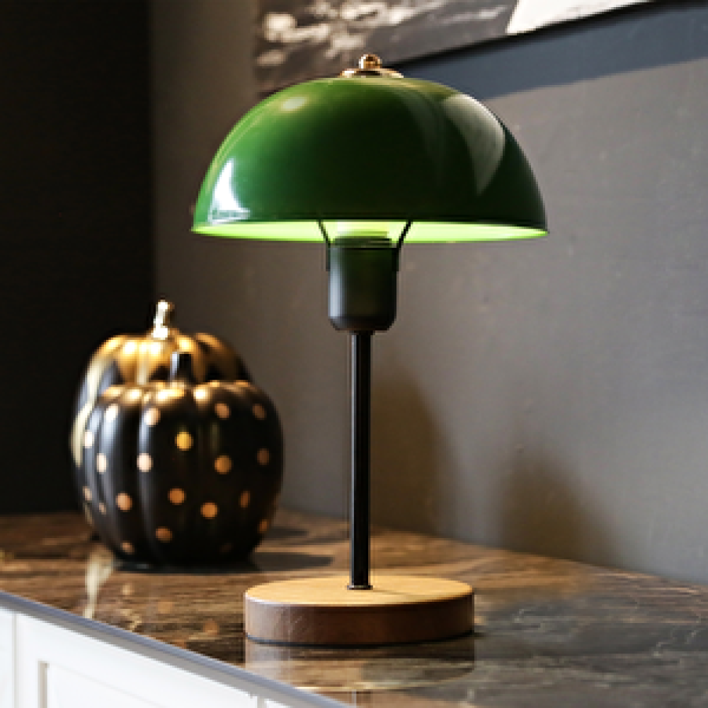 Art ve Gift North Home Mantar Başlıklı Metal Abajur Salon Ofis Cafe İşletme Masa Lambası Yeşil Masa Lambası Fiyatı