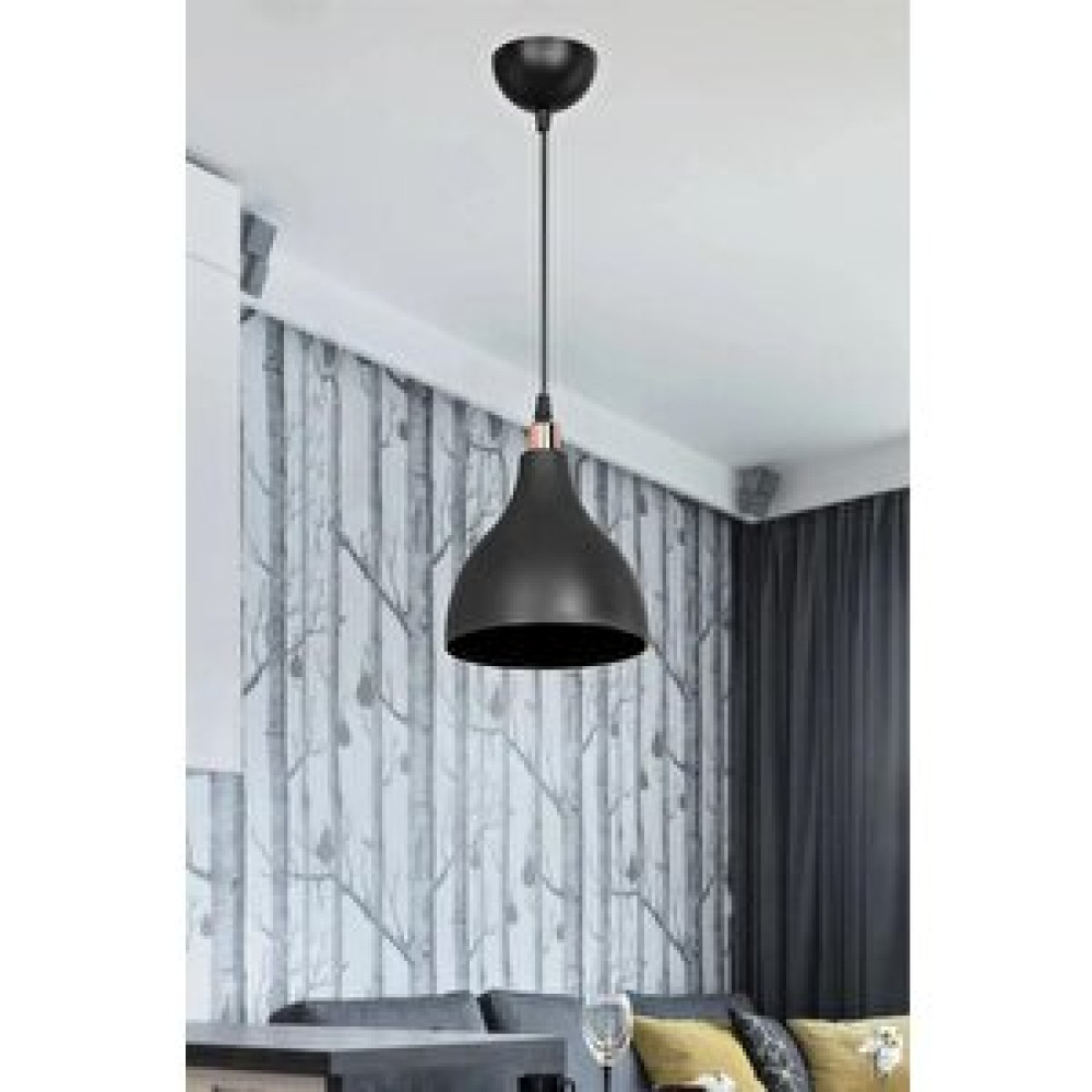 Art ve Gift Solid Mika Tekli Tavan Sarkıt Avize Siyah Renk Mutfak Hol Cafe İşletme Avize Fiyatı