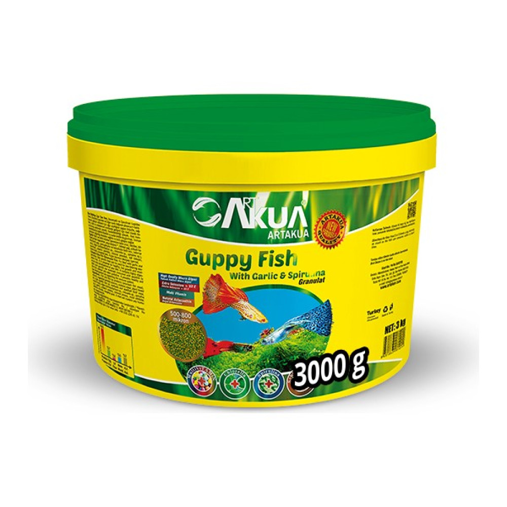 Artakua Guppy Fısh Wıth Spırulına&garlıc 3 kg Oto Boyaları Fiyatı