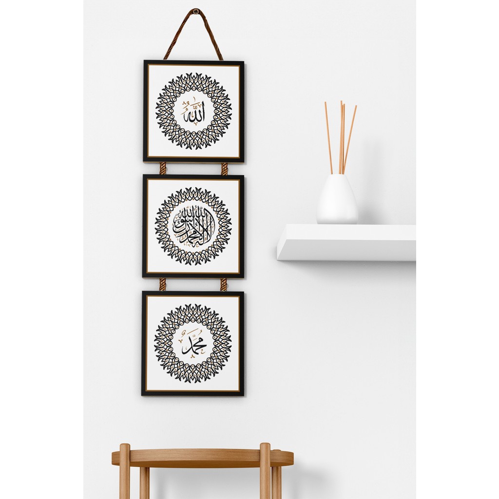Artavessa 3'lü Halat Askılı Mdf Tablo Seti - 15 x 60 - Karışık Kanvas Tablo Fiyatı