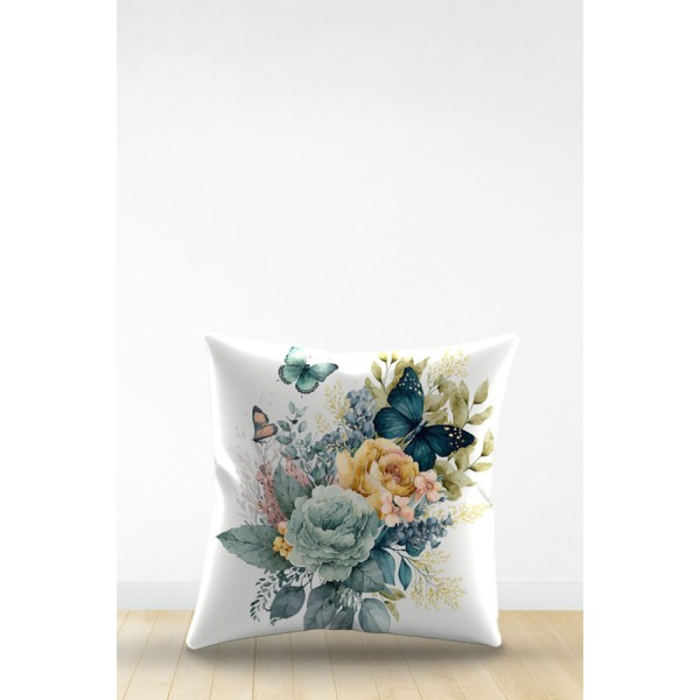 Artavessa Çift Tarafı Dijital Baskılı Dekoratif Suni Deri Kırlent Kılıfı - 43 x 43 cm - Renkli Kırlent / Mobilya Yastığı Fiyatı
