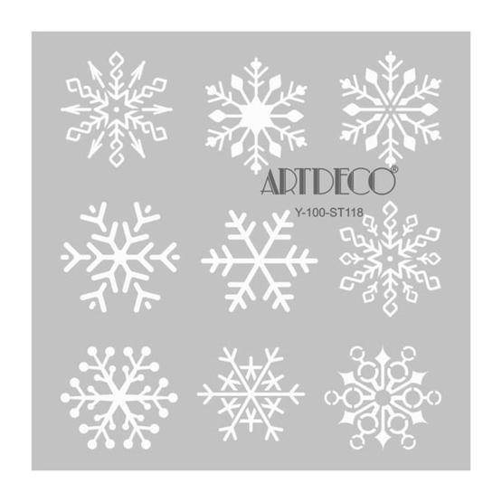 Artdeco 118 Kar Taneleri 30x30 cm Stencil Boyama Şablonu