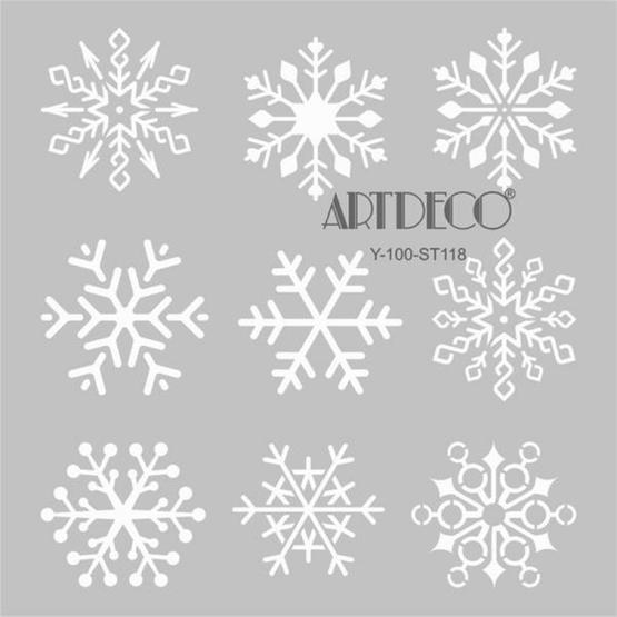 Artdeco 118 Kar Taneleri 30x30 cm Stencil Boyama Şablonu Yardımcı Malzeme Fiyatı