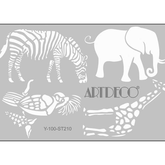 Artdeco 210 Hayvanlar Alemi-2 20x30 cm Stencil Boyama Şablonu