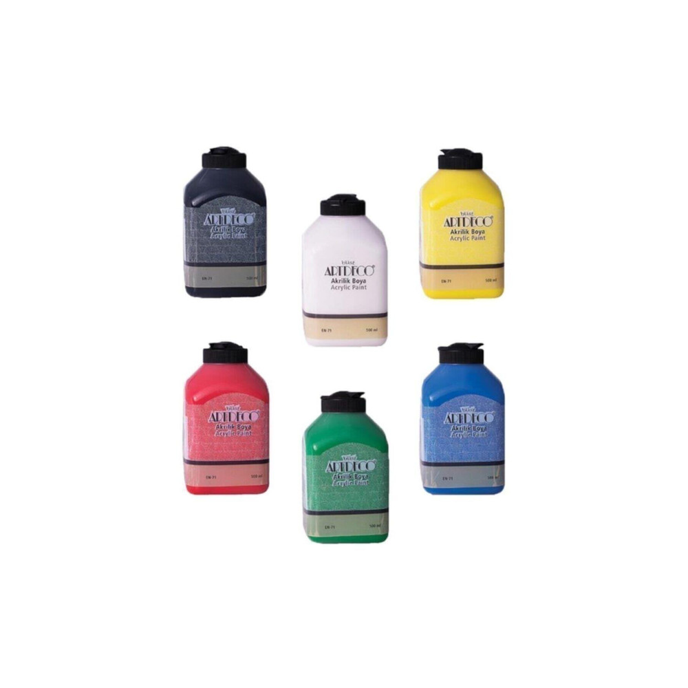 Artdeco Akrilik Boya 500 Ml 6li Set Akrilik Boya Fiyatı