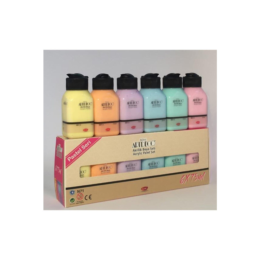 Artdeco Akrilik Boya 6lı Pastel Set Akrilik Boya Fiyatı
