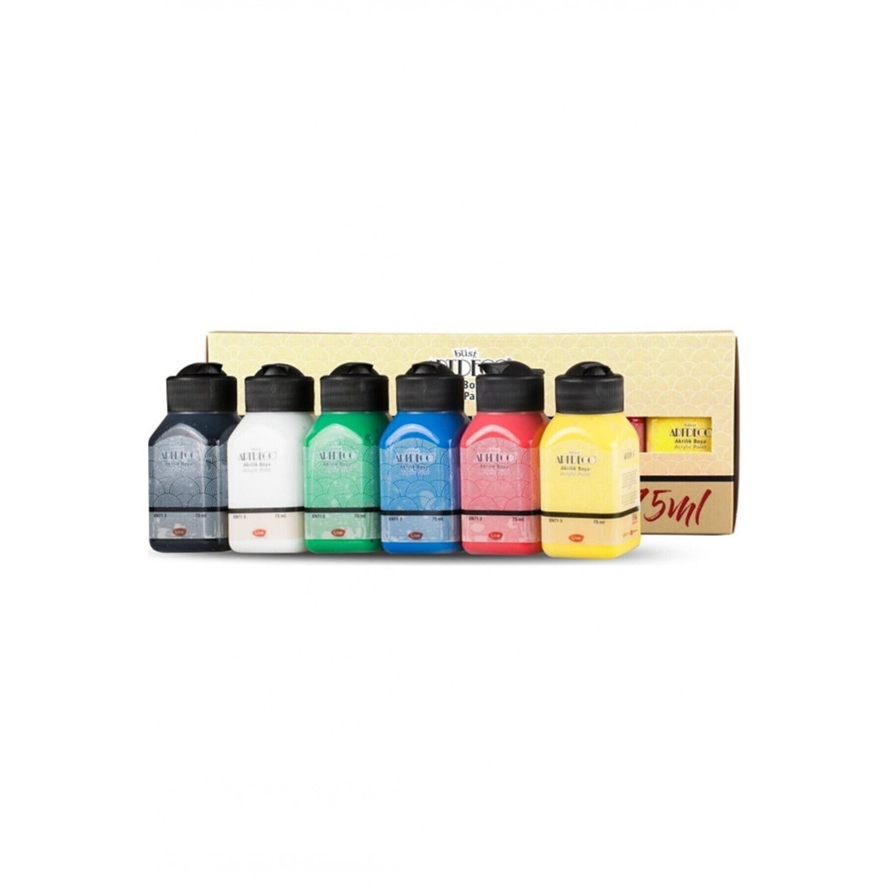 Artdeco Canlı Renkler 6x75 ml Akrilik Boya Seti -1 Akrilik Boya Fiyatı