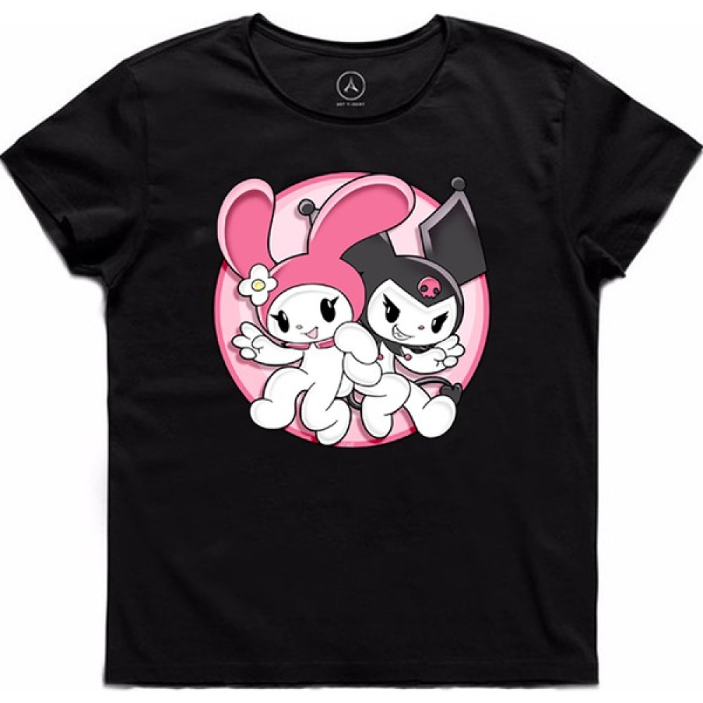 Artdesign Kuromi And My Melody Party Tasarım Unisex Tişört Bayan T-shirt Fiyatı